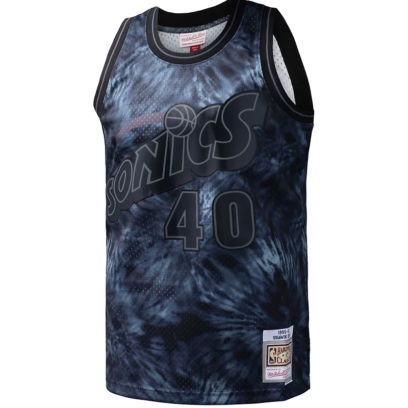 Mitchell  Ness Shawn Kemp Seattle SuperSonics Hardwood Classics 1995 96 Tie-Dye Swingman Jersey