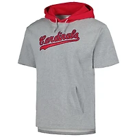 Mitchell  Ness St Louis Cardinals Postgame Short Sleeve Pullover Hoodie