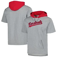 Mitchell  Ness St Louis Cardinals Postgame Short Sleeve Pullover Hoodie