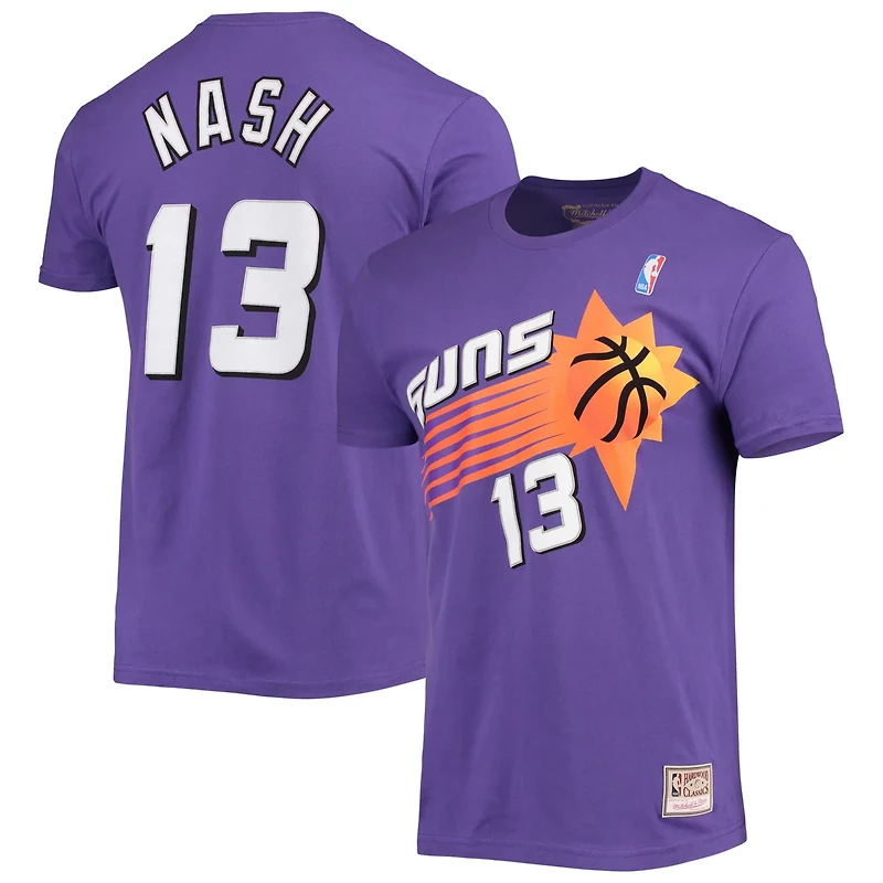Mitchell  Ness Steve Nash Phoenix Suns Hardwood Classics Stitch Name Number T-Shirt