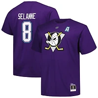 Mitchell  Ness Teemu Selanne Anaheim Ducks Big Tall Name Number T-Shirt
