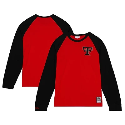 Mitchell  Ness Texas Tech Raiders Legendary Slub Raglan Long Sleeve T-Shirt