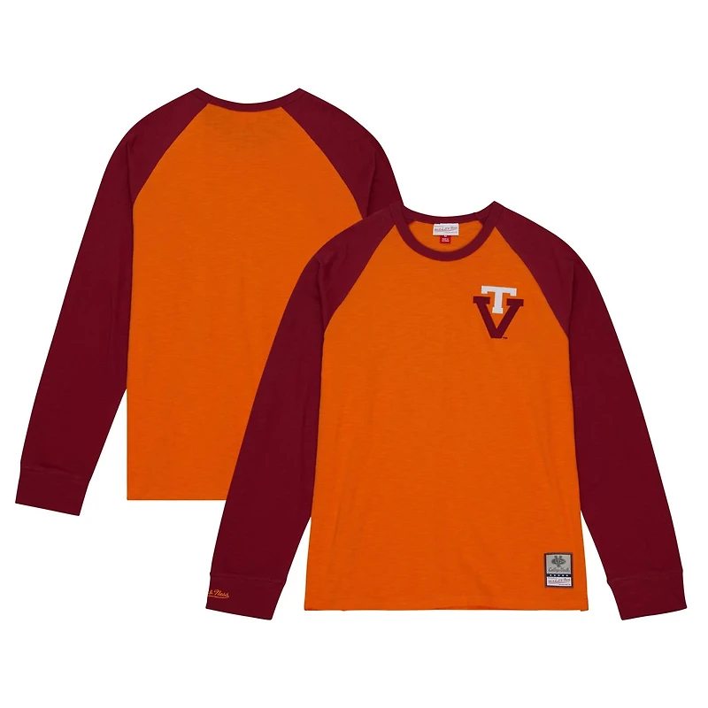 Mitchell  Ness Virginia Tech Hokies Legendary Slub Raglan Long Sleeve T-Shirt