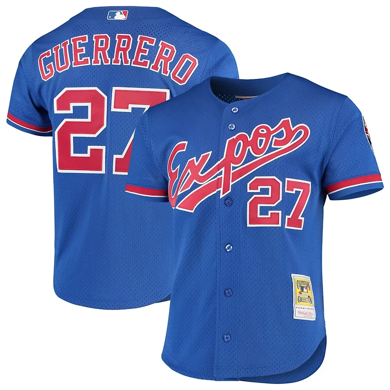 Mitchell Ness Vladimir Guerrero Montreal Expos Cooperstown Collection Mesh Batting Practice Button-Up Jersey