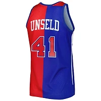 Mitchell  Ness Wes Unseld Red Washington Bullets Hardwood Classics 1977 78 Split Swingman Jersey