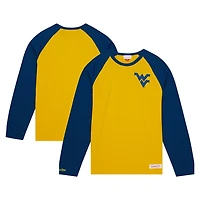 Mitchell  Ness West Virginia Mountaineers Legendary Slub Raglan Long Sleeve T-Shirt
