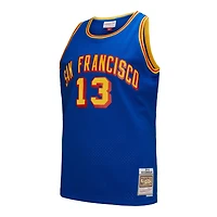 Mitchell  Ness Wilt Chamberlain San Francisco Warriors Hardwood Classics 1963 64 Swingman Jersey