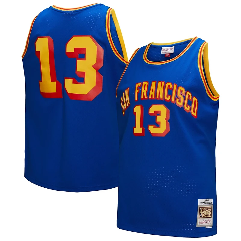Mitchell  Ness Wilt Chamberlain San Francisco Warriors Hardwood Classics 1963 64 Swingman Jersey