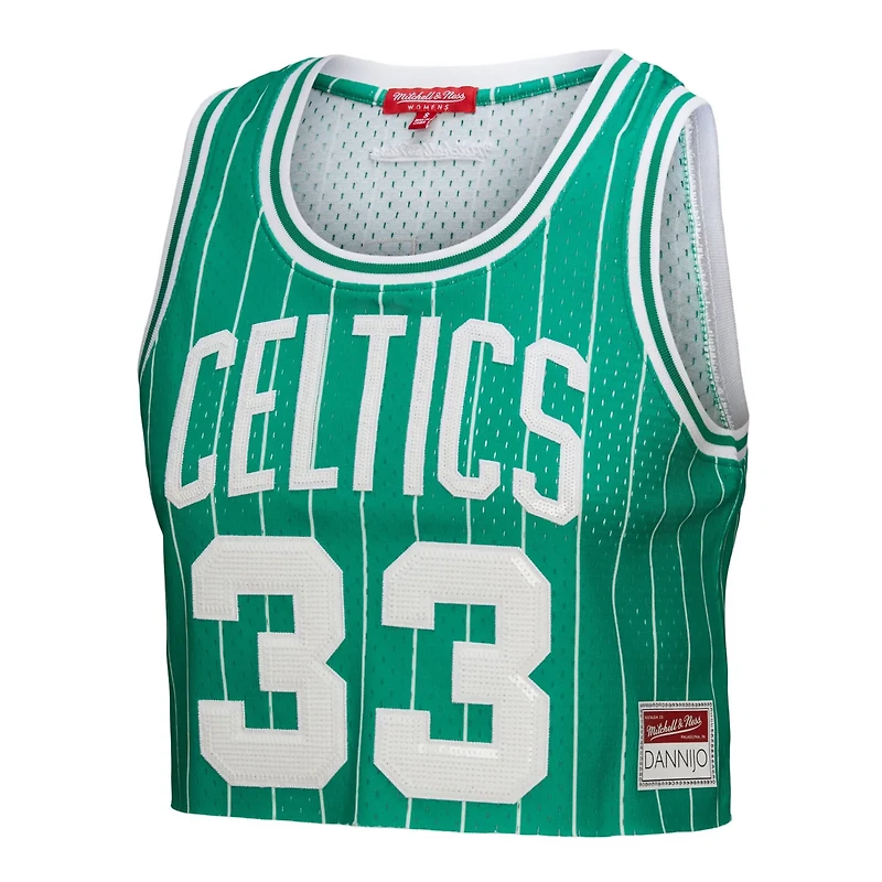Mitchell  Ness x DANNIJO Larry Bird Kelly Boston Celtics Fashion Cropped Basketball Jersey