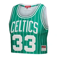 Mitchell  Ness x DANNIJO Larry Bird Kelly Boston Celtics Fashion Cropped Basketball Jersey