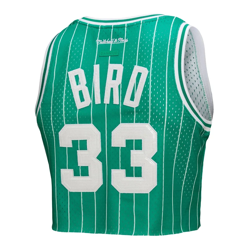 Mitchell  Ness x DANNIJO Larry Bird Kelly Boston Celtics Fashion Cropped Basketball Jersey