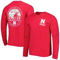 Nebraska Huskers Circle Campus Scene Long Sleeve T-Shirt