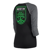 New Era Austin FC Athletic Raglan 3/4-Sleeve T-Shirt