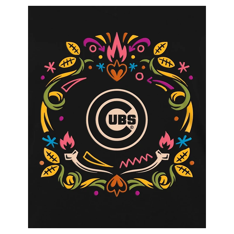 New Era Chicago Cubs Da de los Muertos V-Neck T-Shirt