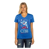New Era Chicago Cubs Little Miss 2 V-Neck T-Shirt