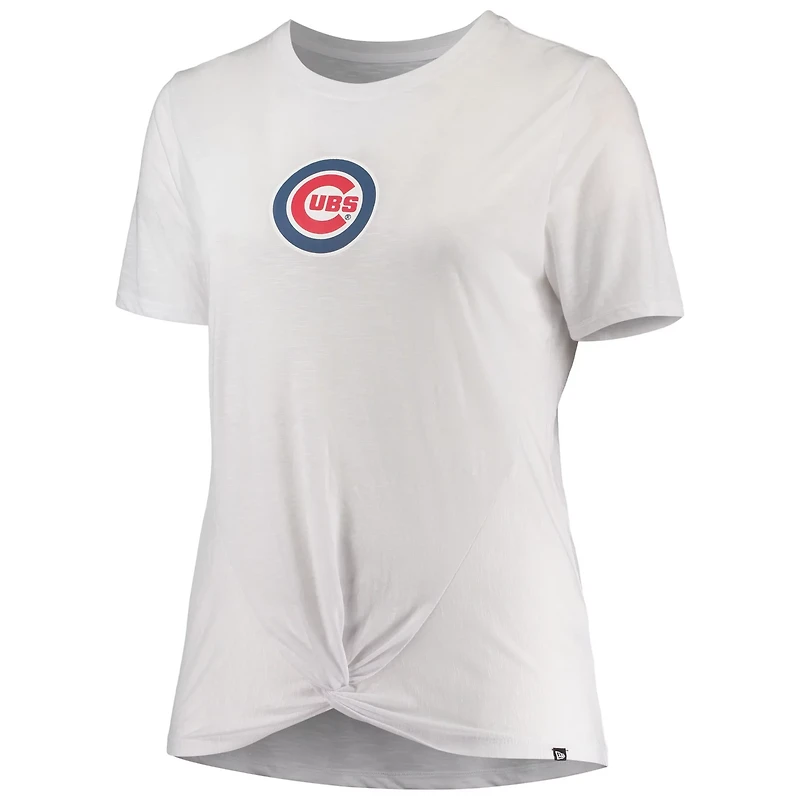 New Era Chicago Cubs Plus 2-Hit Front Knot T-Shirt