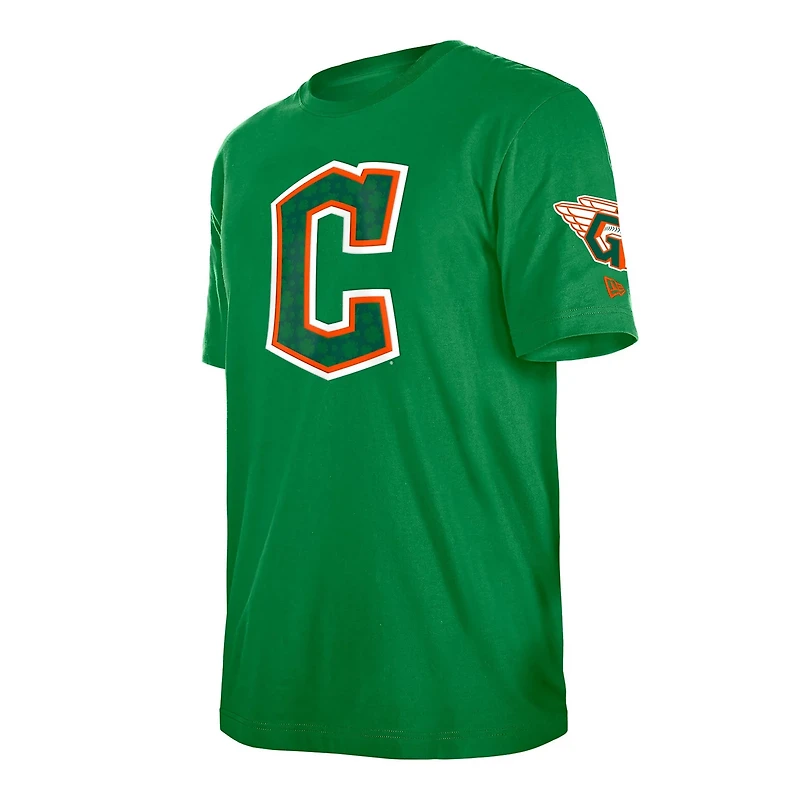 New Era Kelly Cleveland Guardians St Patrick's Day Shamrock Fill T-Shirt