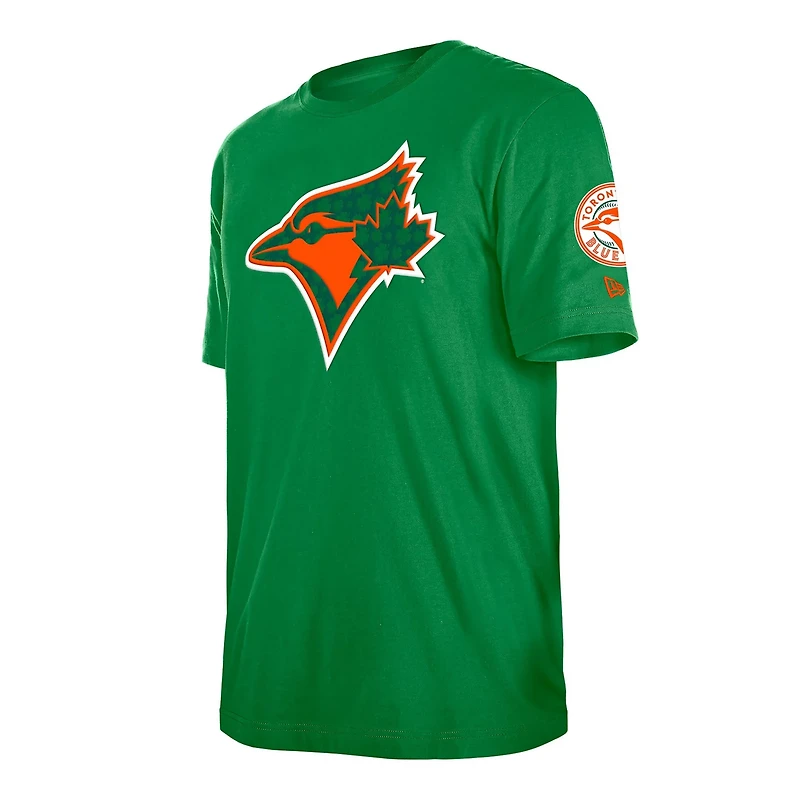 New Era Kelly Toronto Blue Jays St Patrick's Day Shamrock Fill T-Shirt