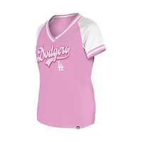 New Era Light Los Angeles Dodgers Gameday V-Neck T-Shirt