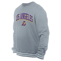 New Era Los Angeles Lakers Chenille Cross Over Pullover Sweatshirt