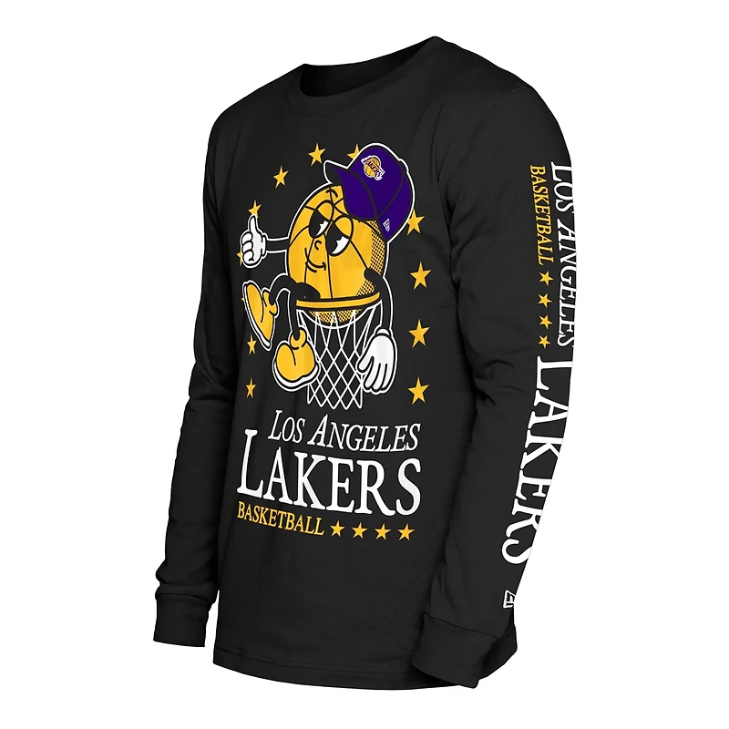 New Era Los Angeles Lakers Old School Sport Long Sleeve T-Shirt