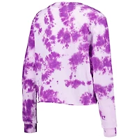 New Era Los Angeles Lakers Tie Dye Cropped Long Sleeve T-Shirt