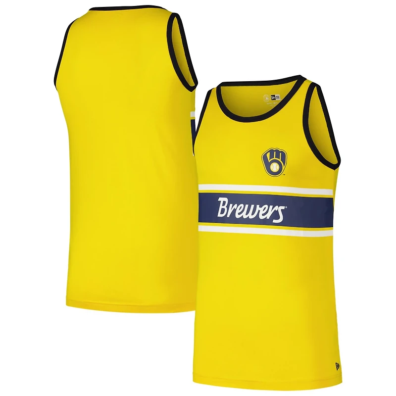 New Era Milwaukee Brewers Jersey Ringer Tank Top