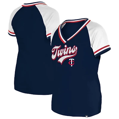 New Era Minnesota Twins Gameday Raglan V-Neck T-Shirt