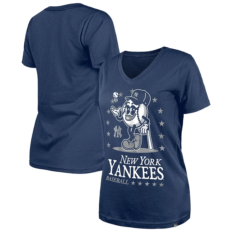 New Era York Yankees Little Miss 2 V-Neck T-Shirt
