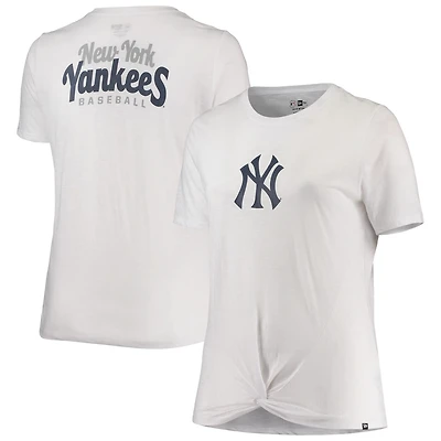 New Era New York Yankees Plus Size 2-Hit Front Knot T-Shirt