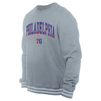New Era Philadelphia 76ers Chenille Cross Over Pullover Sweatshirt