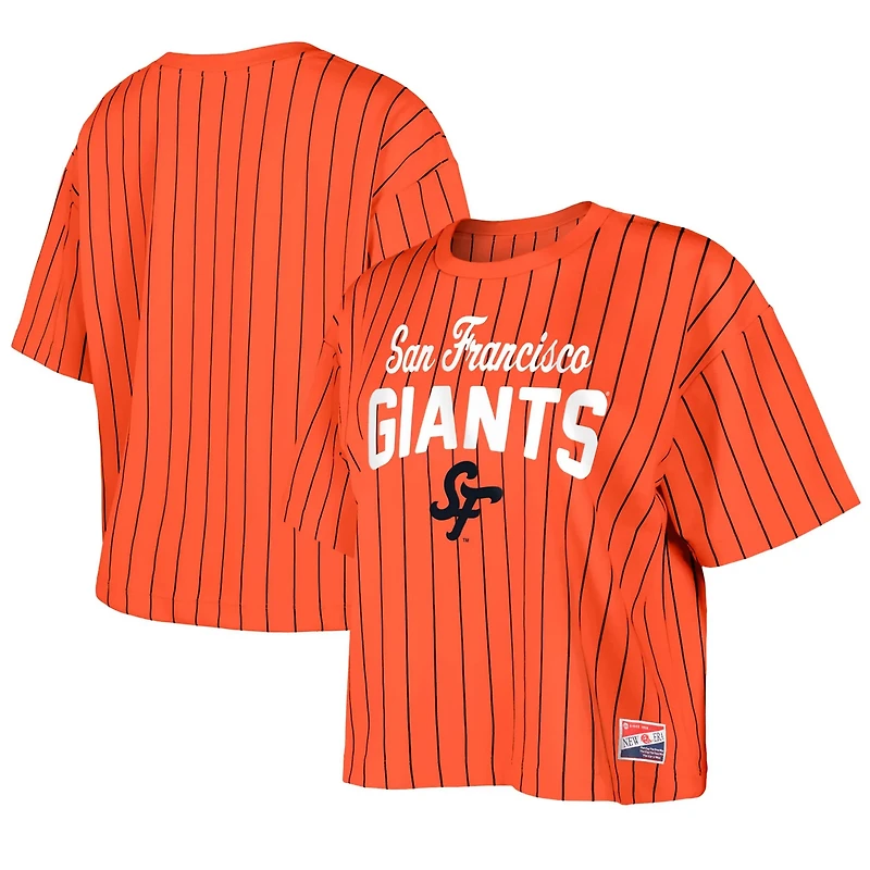 New Era San Francisco Giants 2025 City Connect Boxy Pinstripe T-Shirt