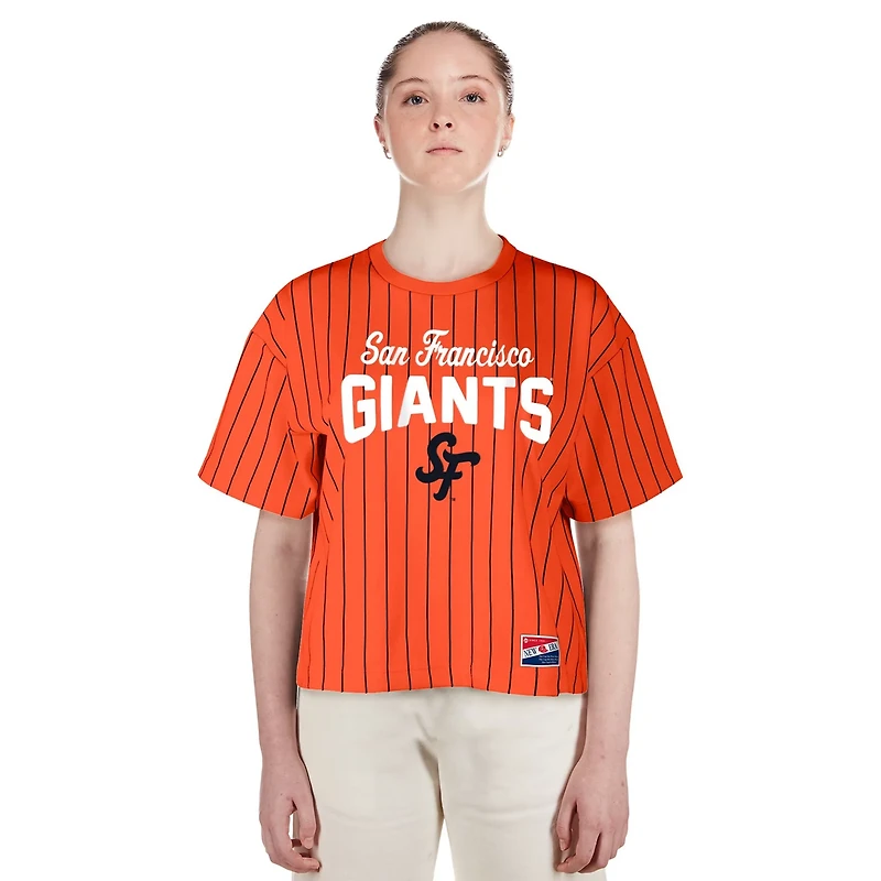 New Era San Francisco Giants 2025 City Connect Boxy Pinstripe T-Shirt