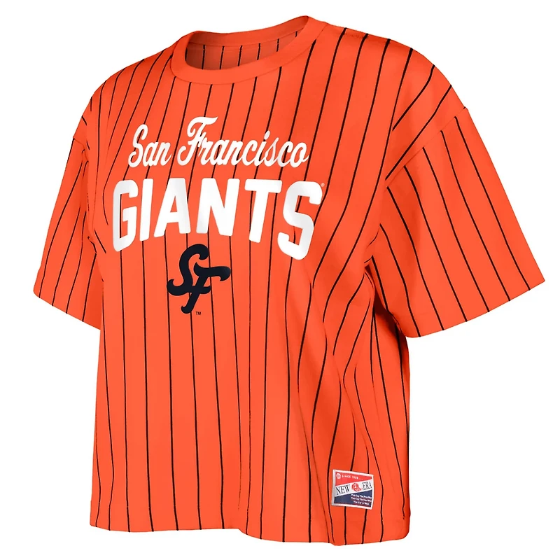 New Era San Francisco Giants 2025 City Connect Boxy Pinstripe T-Shirt