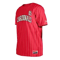 New Era St Louis Cardinals Throwback Pinstripe T-Shirt