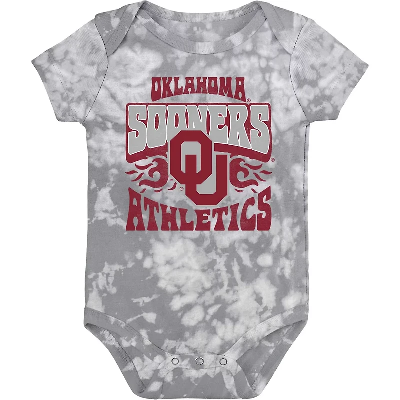 Newborn Oklahoma Sooners Lil Rocker Tie-Dye Bodysuit