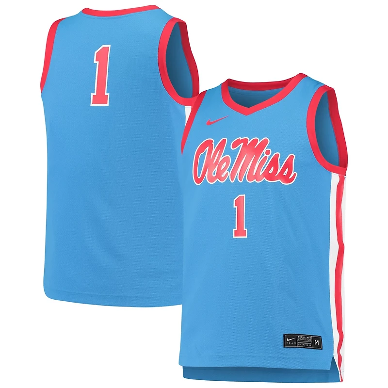 Nike 1 Light Ole Miss Rebels Replica Basketball Jersey