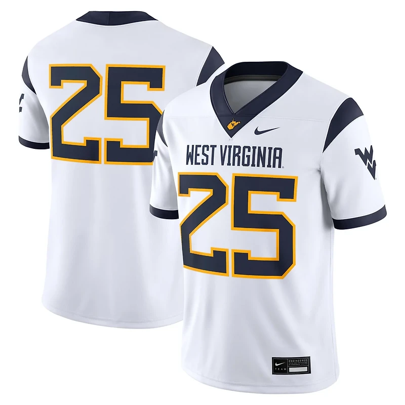 Nike 25 West Virginia Mountaineers Limited Away Game Jersey