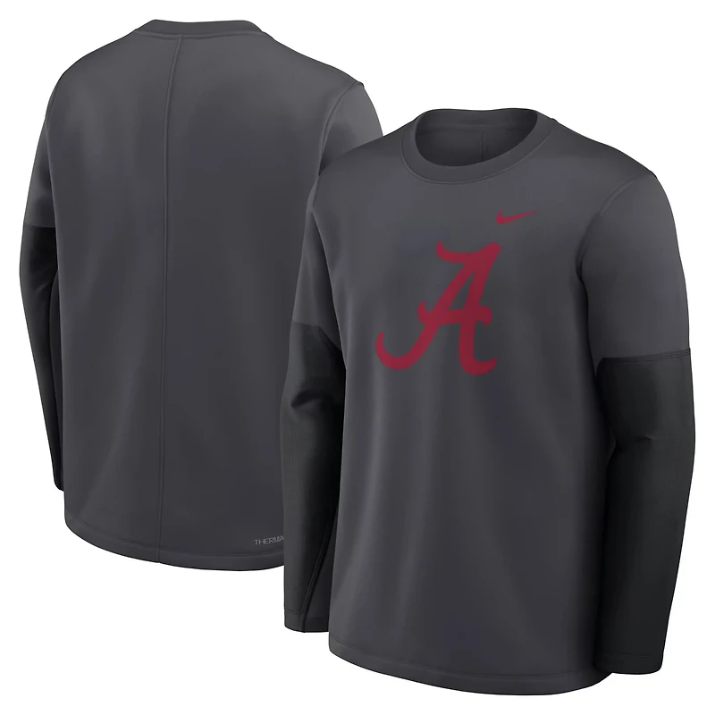Nike Alabama Crimson Tide 2025 Sideline Coach Therma-FIT Long Sleeve T-Shirt