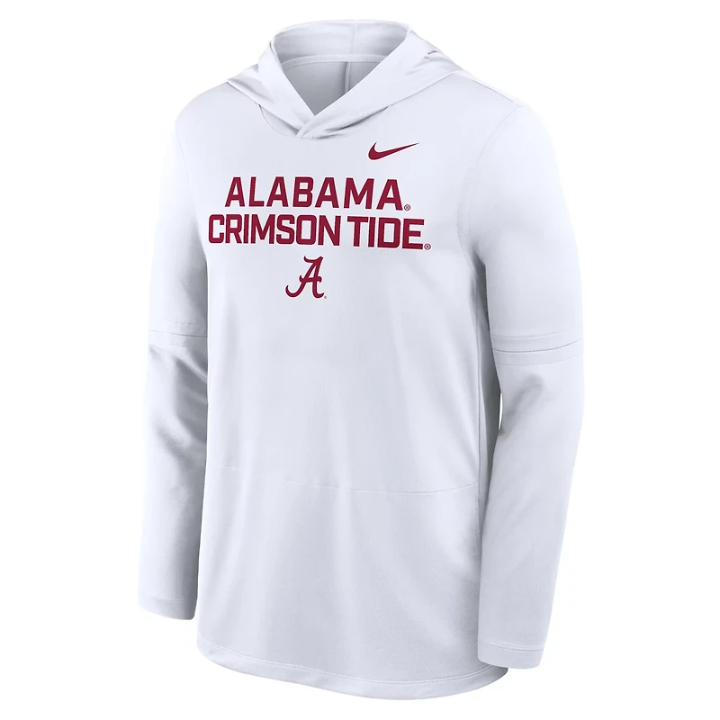 Nike Alabama Crimson Tide 2025 Sideline Dri-FIT Long Sleeve Hoodie T-Shirt