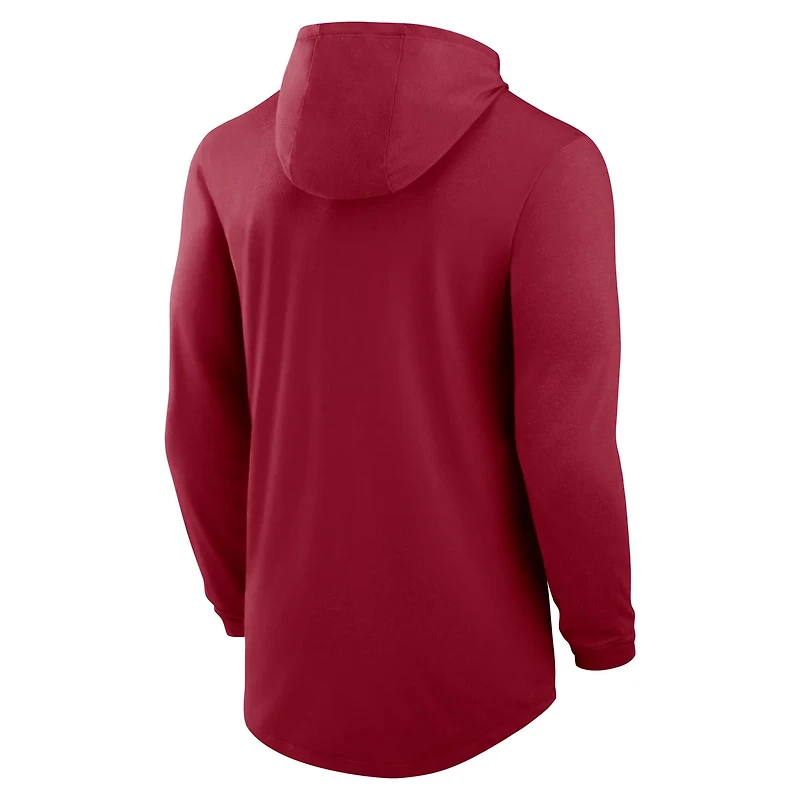 Nike Alabama Tide Legacy Tri-Blend Dri-FIT Long Sleeve Hoodie T-Shirt