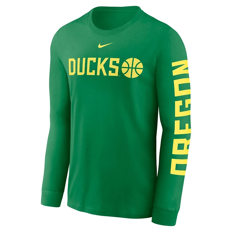 Nike Apple Oregon Ducks Basketball Icon Two-Hit Long Sleeve T-Shirt