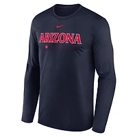 Nike Arizona Wildcats 2025 Courtside Basketball Shootaround Legend Dri-FIT Long Sleeve T-Shirt