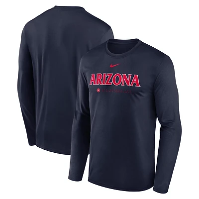 Nike Arizona Wildcats 2025 Courtside Basketball Shootaround Legend Dri-FIT Long Sleeve T-Shirt