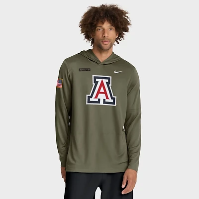 Nike Arizona Wildcats 2025 Military Appreciation Dri-FIT Long Sleeve Hoodie T-Shirt