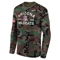 Nike Arizona Wildcats 2025 Military Appreciation Legend Dri-FIT Long Sleeve T-Shirt