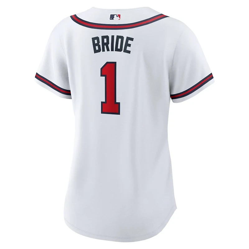 Nike Atlanta Braves 1 Bride Home Replica Jersey