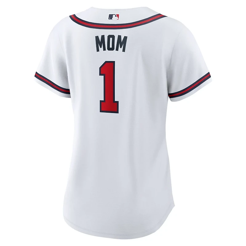 Nike Atlanta Braves 1 Mom Home Replica Jersey