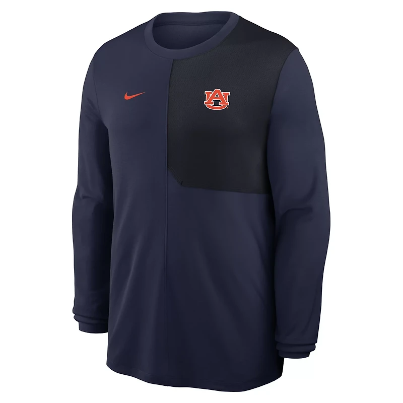 Nike Auburn Tigers 2025 Sideline Coach UV Dri-FIT Long Sleeve Shirt