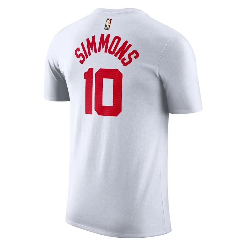 Nike Ben Simmons Brooklyn Nets 2022 23 Classic Edition Name  Number T-Shirt